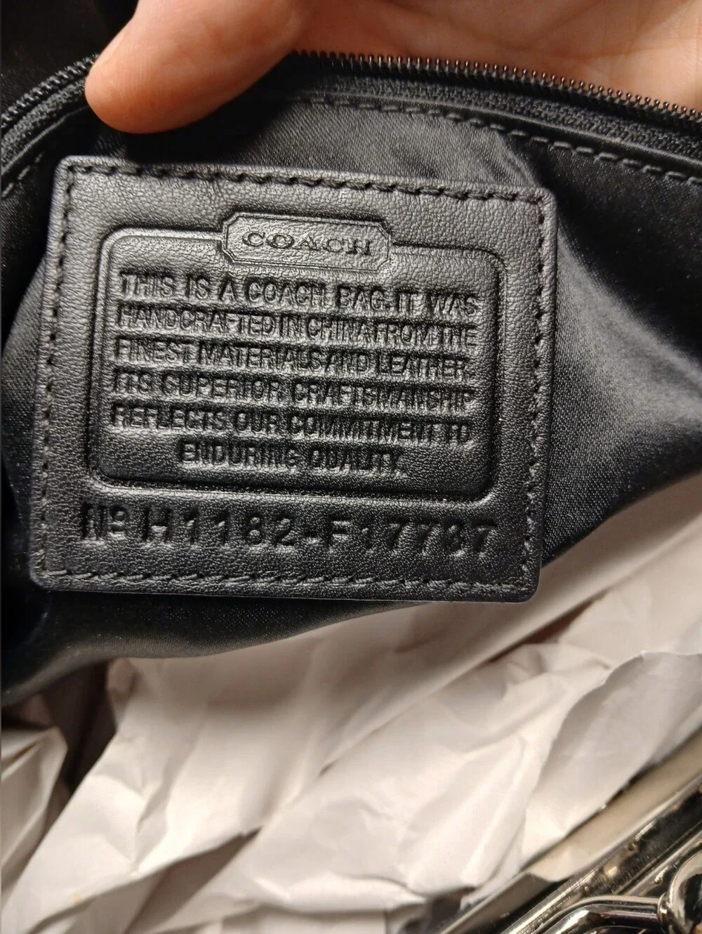 Coach Black Signature Floral Appliqué Tote